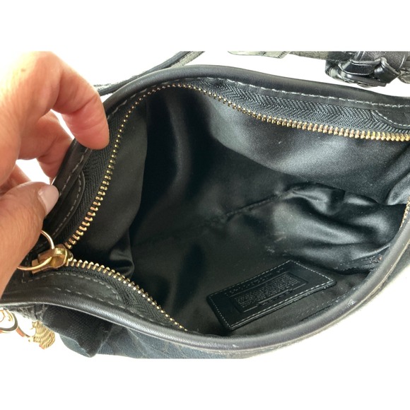 Coach Signature Black Demi Hobo Bag K0726-11480 – Jacquard & Leather, Charm - Picture 12 of 12